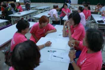 臺南市政府政風處舉辦廉政志(義)工107年專業教育訓練 ，活動圓滿結束。腦力激盪的方式，讓志工以小組討論自由創作