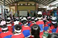 退輔會高雄榮總結合高榮屏東分院、屏東縣榮服處舉辦「校園誠信廉潔教育～廉政志工說故事列車」活動大老師幼兒園小朋友熱情參與「廉政有獎徵答」