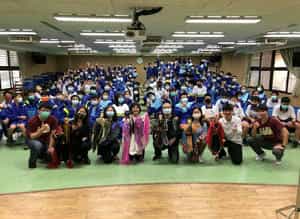 臺北市政府政風處廉政志工協助辦理110年度廉潔教育宣導活動「劍塵影視工作室」至士林國中演出