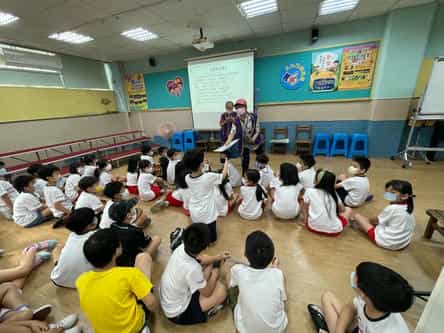 臺北市政府廉政志工協助辦理111年下半年廉潔教育宣導活動廉政志工於士林幼兒園進行廉潔教育宣導